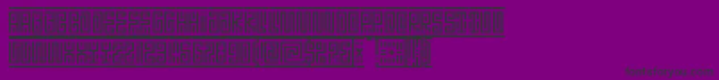 Linotypeminos-Schriftart – Schwarze Schriften auf violettem Hintergrund