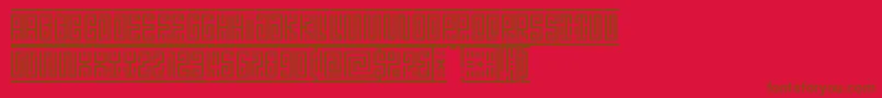Linotypeminos Font – Brown Fonts on Red Background