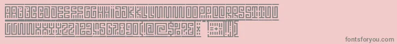 Linotypeminos Font – Gray Fonts on Pink Background