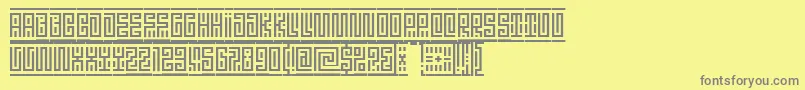 Linotypeminos Font – Gray Fonts on Yellow Background