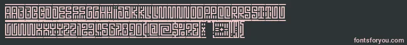 Linotypeminos Font – Pink Fonts on Black Background