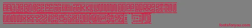 Linotypeminos Font – Red Fonts on Gray Background
