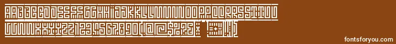 フォントLinotypeminos – 茶色の背景に白い文字