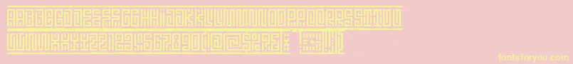 Linotypeminos Font – Yellow Fonts on Pink Background