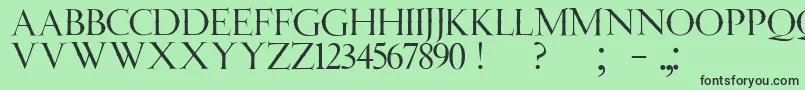 JmhAngelusCap Font – Black Fonts on Green Background
