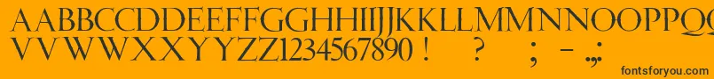 JmhAngelusCap Font – Black Fonts on Orange Background