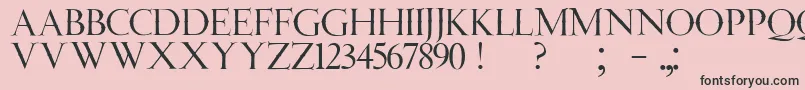 JmhAngelusCap Font – Black Fonts on Pink Background