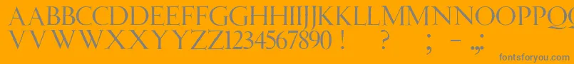 JmhAngelusCap Font – Gray Fonts on Orange Background