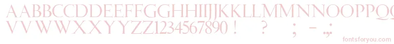 フォントJmhAngelusCap – ピンクのフォント