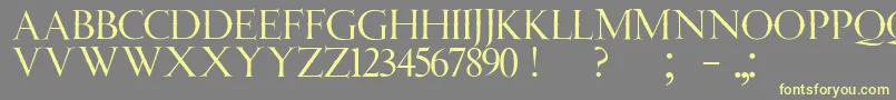 JmhAngelusCap-Schriftart – Gelbe Schriften auf grauem Hintergrund