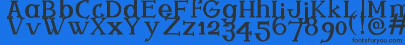 Шрифт Ferqui – чёрные шрифты на синем фоне
