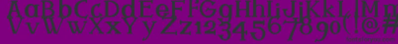 Шрифт Ferqui – чёрные шрифты на фиолетовом фоне