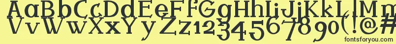 Ferqui Font – Black Fonts on Yellow Background