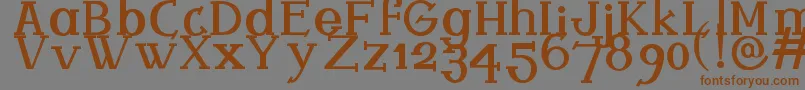 Ferqui-Schriftart – Braune Schriften auf grauem Hintergrund