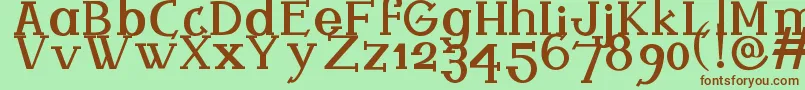 Ferqui Font – Brown Fonts on Green Background