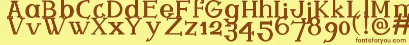 Ferqui Font – Brown Fonts on Yellow Background