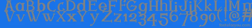 Ferqui Font – Gray Fonts on Blue Background