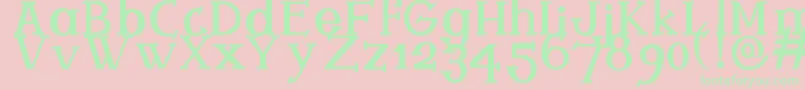 Ferqui Font – Green Fonts on Pink Background