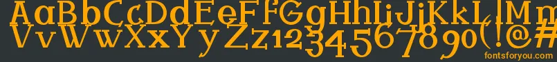 Ferqui Font – Orange Fonts on Black Background