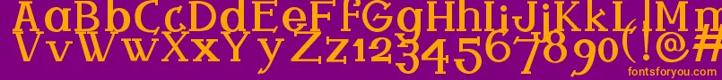 Ferqui Font – Orange Fonts on Purple Background