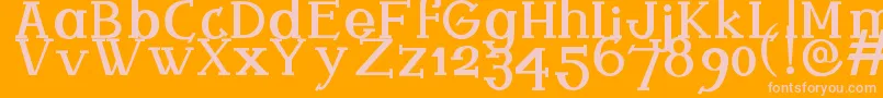 Шрифт Ferqui – розовые шрифты на оранжевом фоне