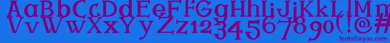 Ferqui Font – Purple Fonts on Blue Background