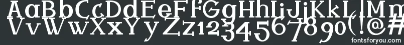 Ferqui-fontti – valkoiset fontit mustalla taustalla