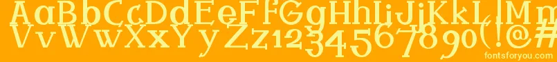 Ferqui Font – Yellow Fonts on Orange Background