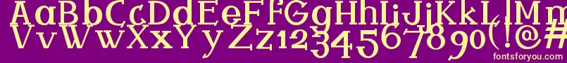 Ferqui Font – Yellow Fonts on Purple Background