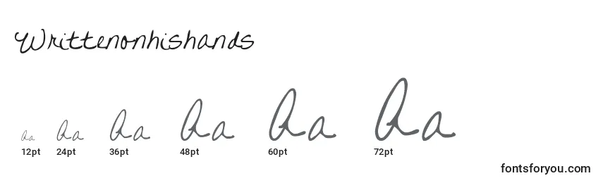 Writtenonhishands Font Sizes