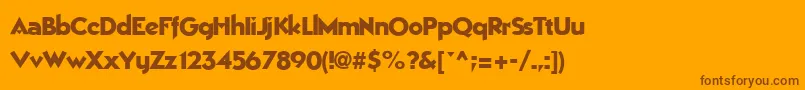 BestOfRegularTtnorm Font – Brown Fonts on Orange Background