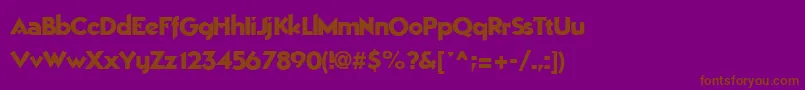 Weitere Informationen zur BestOfRegularTtnorm-Schriftart BestOfRegularTtnorm-Schriftart – Braune Schriften auf violettem Hintergrund