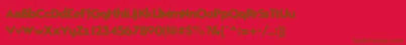 BestOfRegularTtnorm Font – Brown Fonts on Red Background
