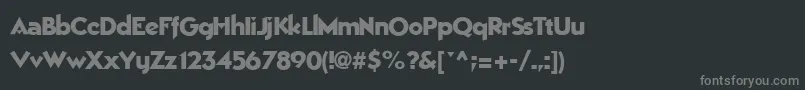 フォントBestOfRegularTtnorm – 黒い背景に灰色の文字