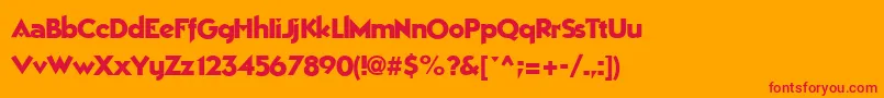 BestOfRegularTtnorm Font – Red Fonts on Orange Background