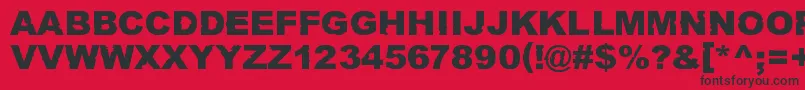 fuente RustNeverSleeps – Fuentes Negras Sobre Fondo Rojo