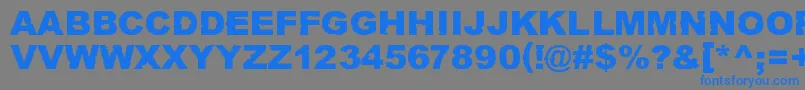 Więcej informacji o czcionce RustNeverSleeps Czcionka RustNeverSleeps – niebieskie czcionki na szarym tle