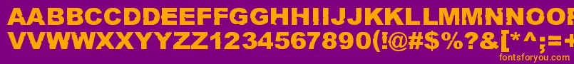 RustNeverSleeps Font – Orange Fonts on Purple Background