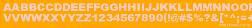 RustNeverSleeps Font – Pink Fonts on Orange Background