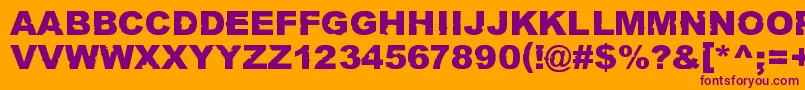 RustNeverSleeps Font – Purple Fonts on Orange Background