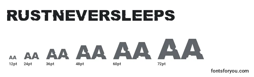 RustNeverSleeps Font Sizes