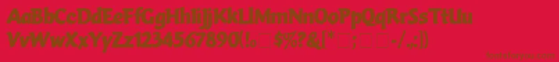 VarioBold Font – Brown Fonts on Red Background