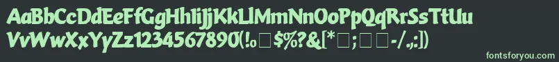 フォントVarioBold – 黒い背景に緑の文字