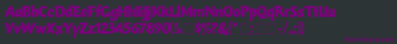 Шрифт VarioBold – фиолетовые шрифты на чёрном фоне