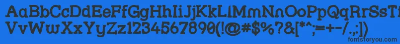 Strslml Font – Black Fonts on Blue Background