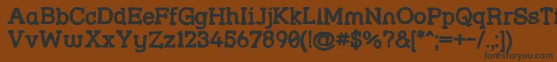 Strslml Font – Black Fonts on Brown Background