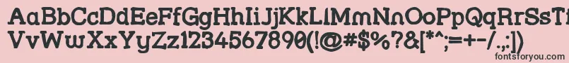 Strslml Font – Black Fonts on Pink Background