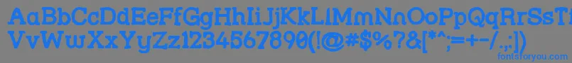 フォントStrslml – 灰色の背景に青い文字