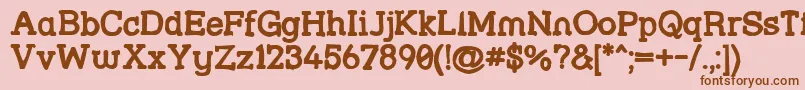 Strslml Font – Brown Fonts on Pink Background