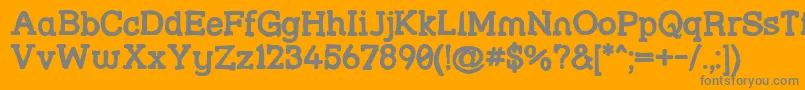 Strslml Font – Gray Fonts on Orange Background